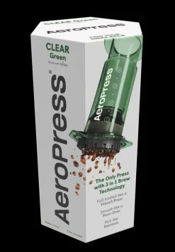 Aeropress Clear Colors Green Coffee Press