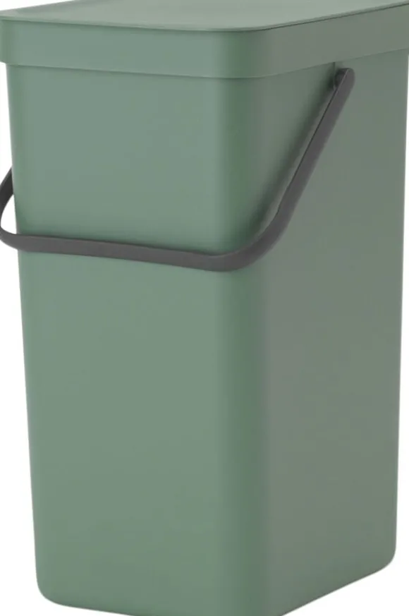 Affaldsspand m/låg sort. kon. 16 lt