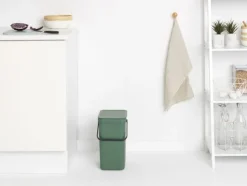 Affaldsspand m/låg sort.kon. 12 ltr