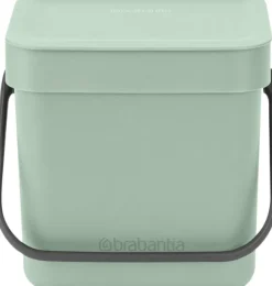 Affaldsspand m/låg sort. kon. 3 ltr