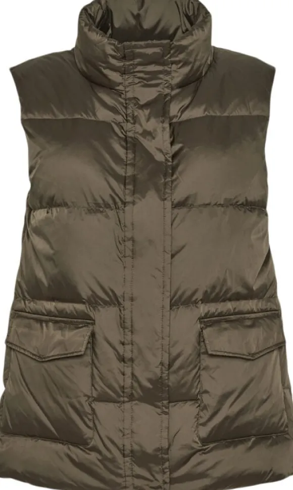 Aria New Water Repellant Down Vest - Darien Vest Short