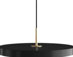 Asteria black Ø 43 x 14 cm, 2. 7m cordset