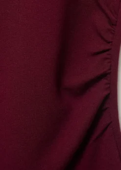 Asymmetrical draped top
