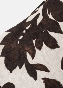 Asymmetrical floral-print dress