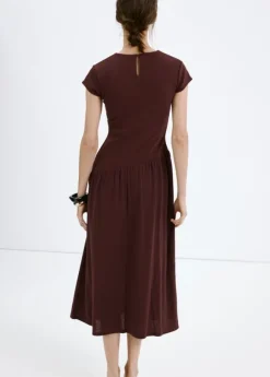 Asymmetrical midi-dress