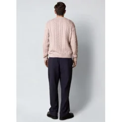 August cable knitted jumper