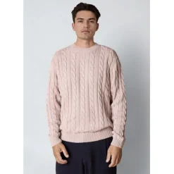 August cable knitted jumper