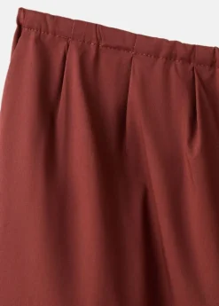 Balloon-style trousers with elastic