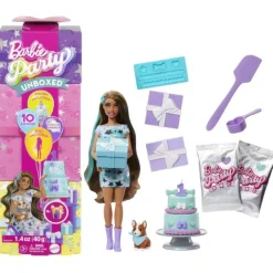 Barbie Party Unboxed Brun