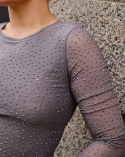 Basira Stone Mesh Blouse