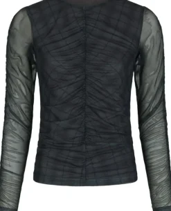 Bea Check Mesh Blouse