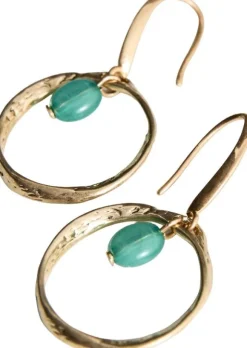 Bead hoop earrings