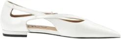 BIABARI Cut Out Pointy Flat Faux Leather