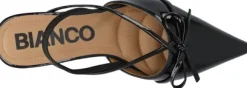 BIAKRISTIN Kitten Heel Bow Slingback Faux Leather
