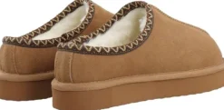BIASNOW Flatform Binded Slip In Shoe Suede