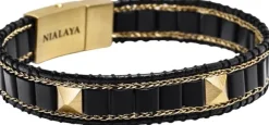 Black Onyx Stud Bracelet