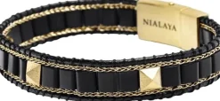 Black Onyx Stud Bracelet