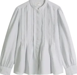 Blouse, flared shape, pleat details