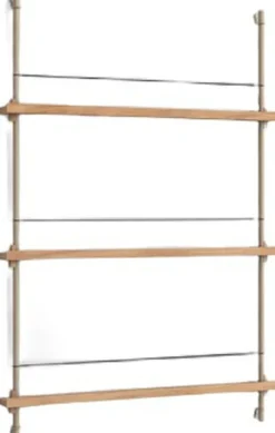 Box set, Magazine Shelving MS.115. 1, Oak shelves, Warm Grey