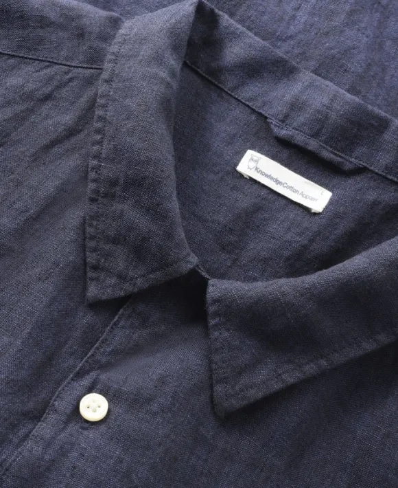 Box short sleeve linen shirt GOTS/Vegan