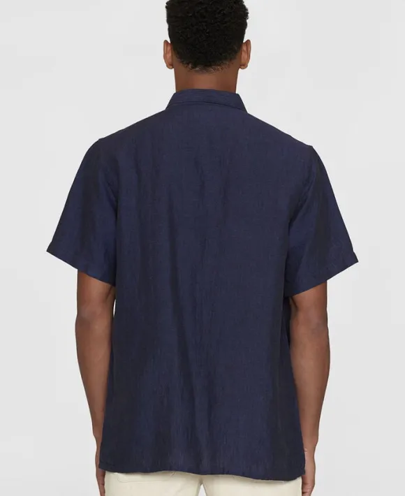 Box short sleeve linen shirt GOTS/Vegan