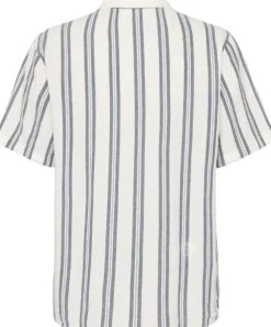 Box short sleeve striped cotton shirt GOTS/Vegan