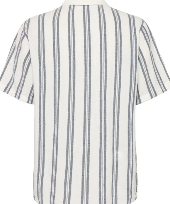Box short sleeve striped cotton shirt GOTS/Vegan