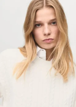 Braided knitted sweater