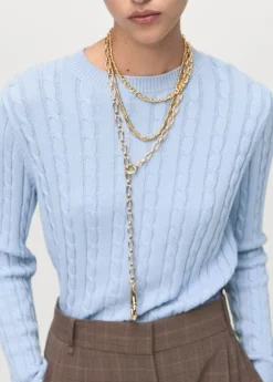Braided knitted sweater