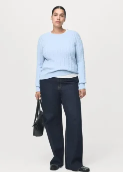 Braided knitted sweater