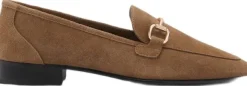 Buckle suede moccasin