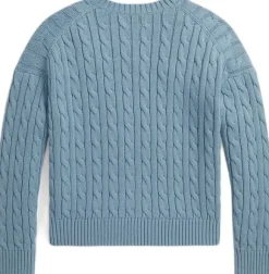 Cable-Knit Cotton V-Neck Sweater Teens