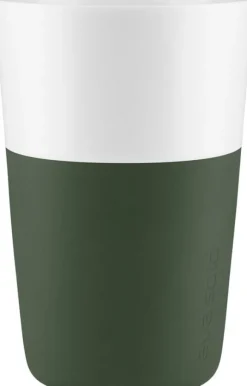 2 Cafe Latte-krus Emerald green