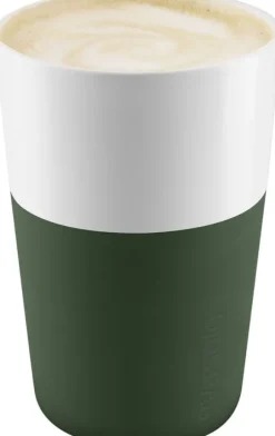 2 Cafe Latte-krus Emerald green