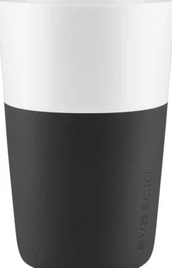 2 Cafe Latte-mugg svart