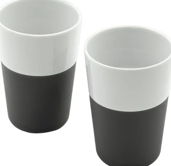 2 Cafe Latte-mugg svart