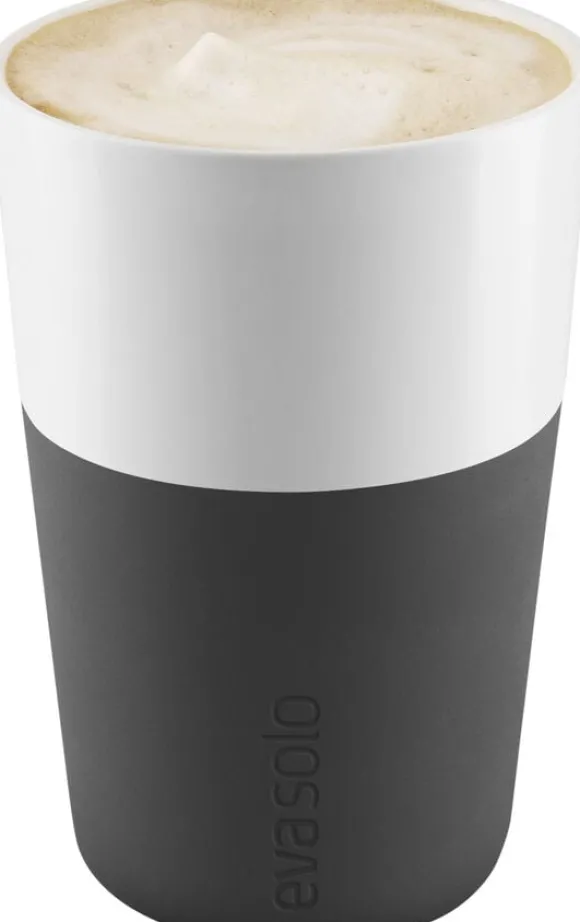 2 Cafe Latte-mugg svart