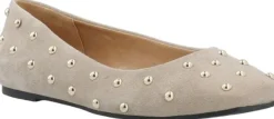 CASRUBY Studded Ballerina Suede