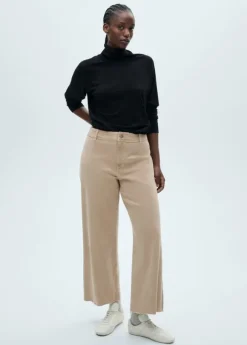 Catherin culotte high-rise cotton jeans