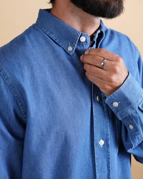 CHAMBRAY MEN'S BD SHIRT