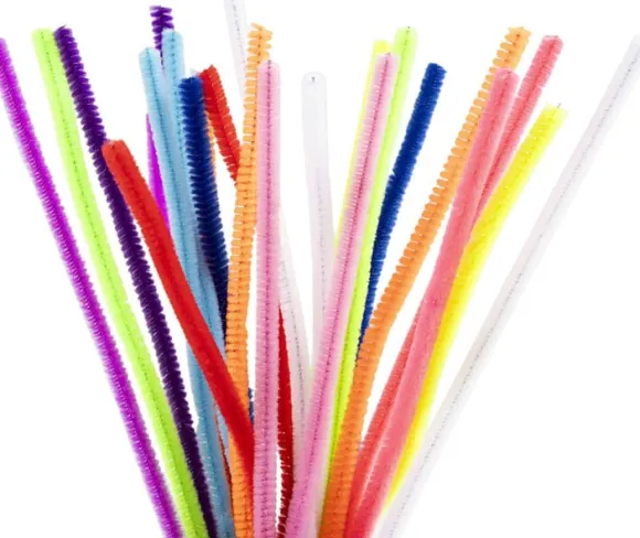 Chenille, L: 30 cm, tykkelse 6 mm, colorful, 25stk.