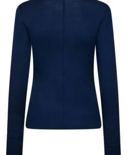 Cilla 16 V-halset bluse - 100% merino wool RWS
