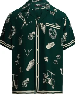 Classic Fit Golf-Print Camp Shirt