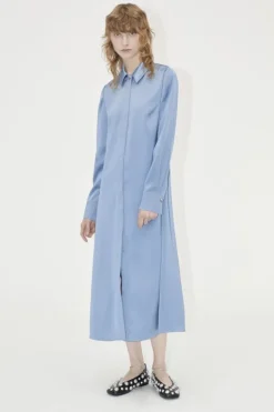 Collared Midi Dress, 2261 Satin