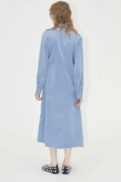 Collared Midi Dress, 2261 Satin