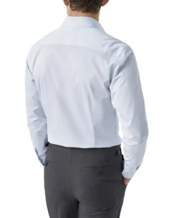 Contemporary Fit Light Blue Solid Elevated Twill Shirt