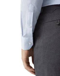 Contemporary Fit Light Blue Solid Elevated Twill Shirt