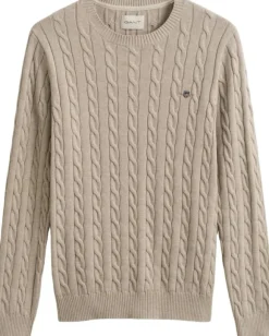 COTTON CABLE C-NECK