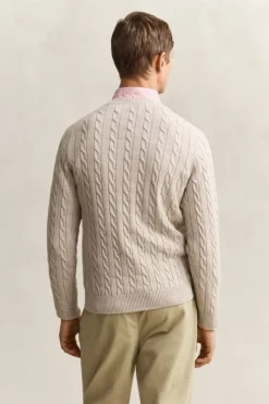 COTTON CABLE C-NECK