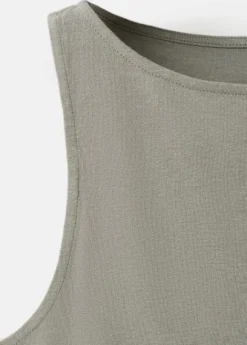 Cotton gilet with buttons